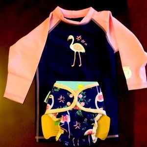 🌸Swimming t shirt and swimming cover diaper